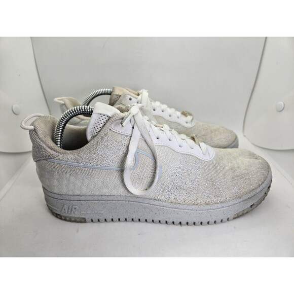 Nike Air Force 1 Ultra Flyknit Low Crater Shoes Men's 9 White Athletic Sneakers